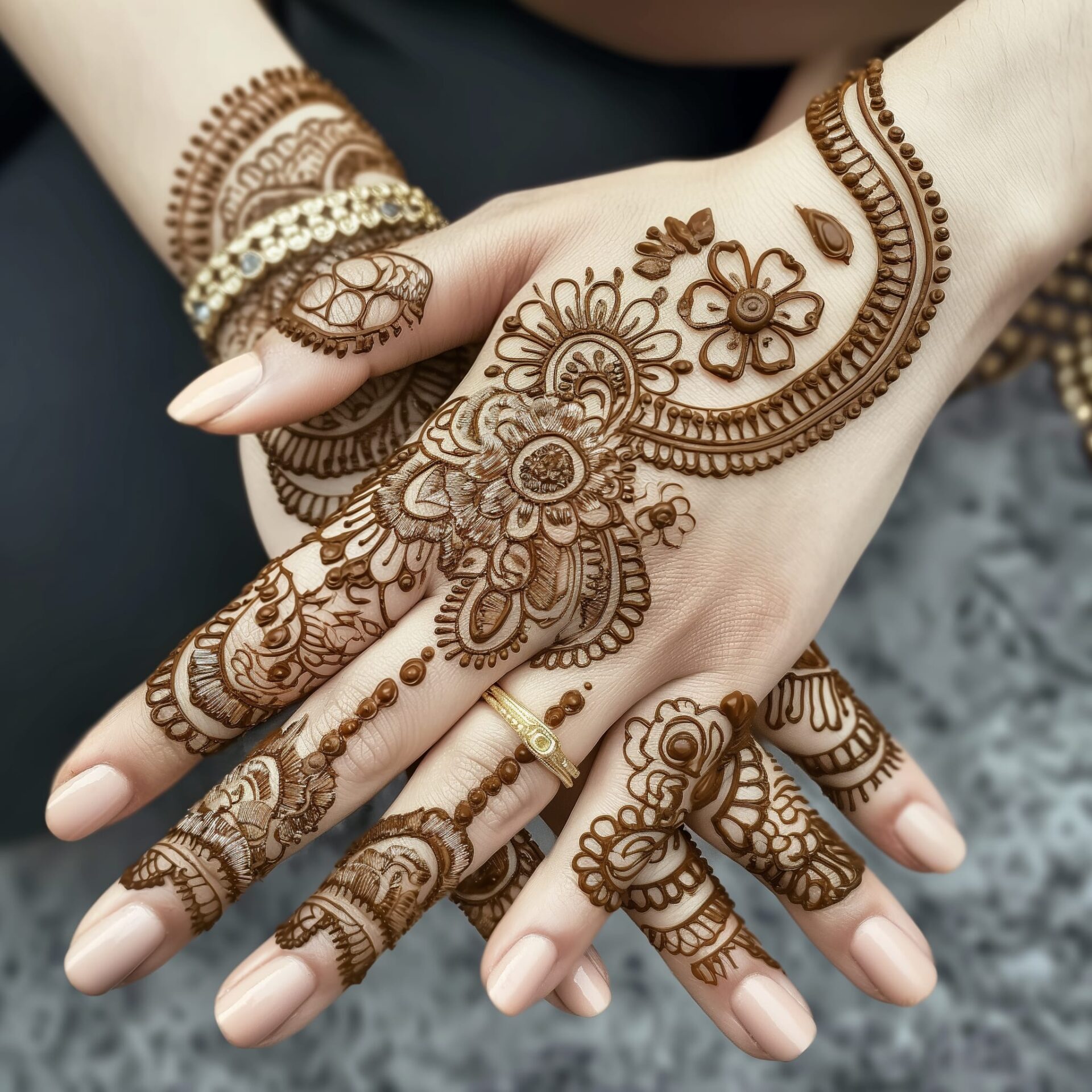Pakistani Arabic Mehndi design by Sudhir Shivaram on Mehndi World