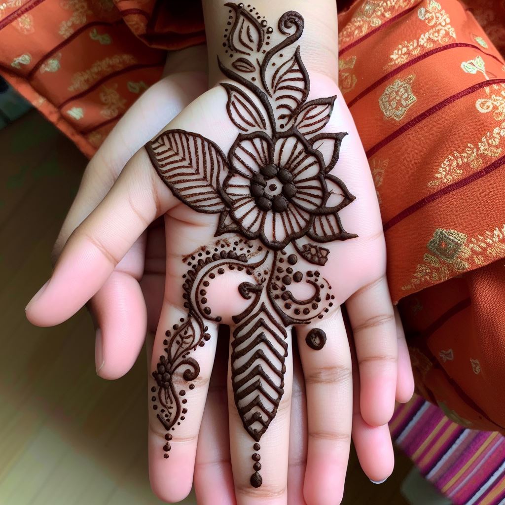 Easy Mehndi Design for Kids by Karnesh Sharma on Mehndi World